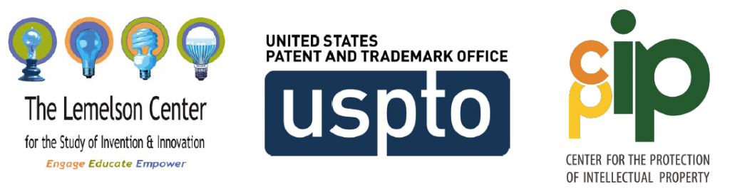 Logos for The Lemelson Center, the USPTO, and CPIP