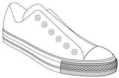 patent drawing of a Converse shoe