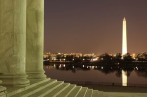 night view of Washington, D.C.