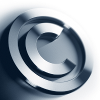 silver copyright symbol