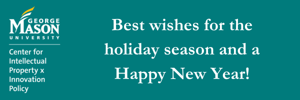 C-IP2 logo and white text on teal banner. Message: "Best wishes for the holiday season and a Happy New Year!"